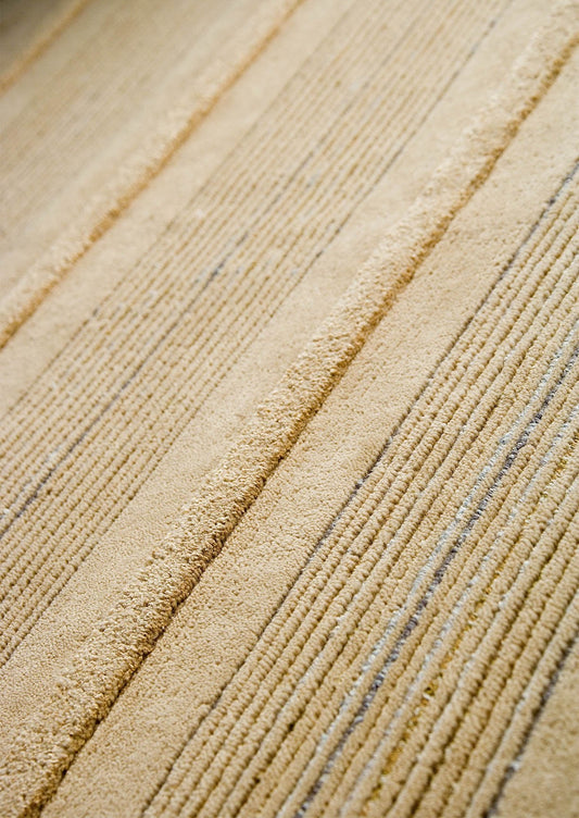 MAT Pico Boston Striated Knotted Contemporary Beige Area Rug Carpet
