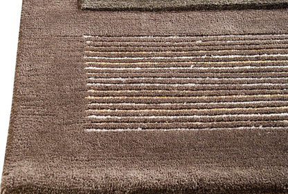 MAT Pico Boston Striated Knotted Contemporary Dark Grey Area Rug Carpet