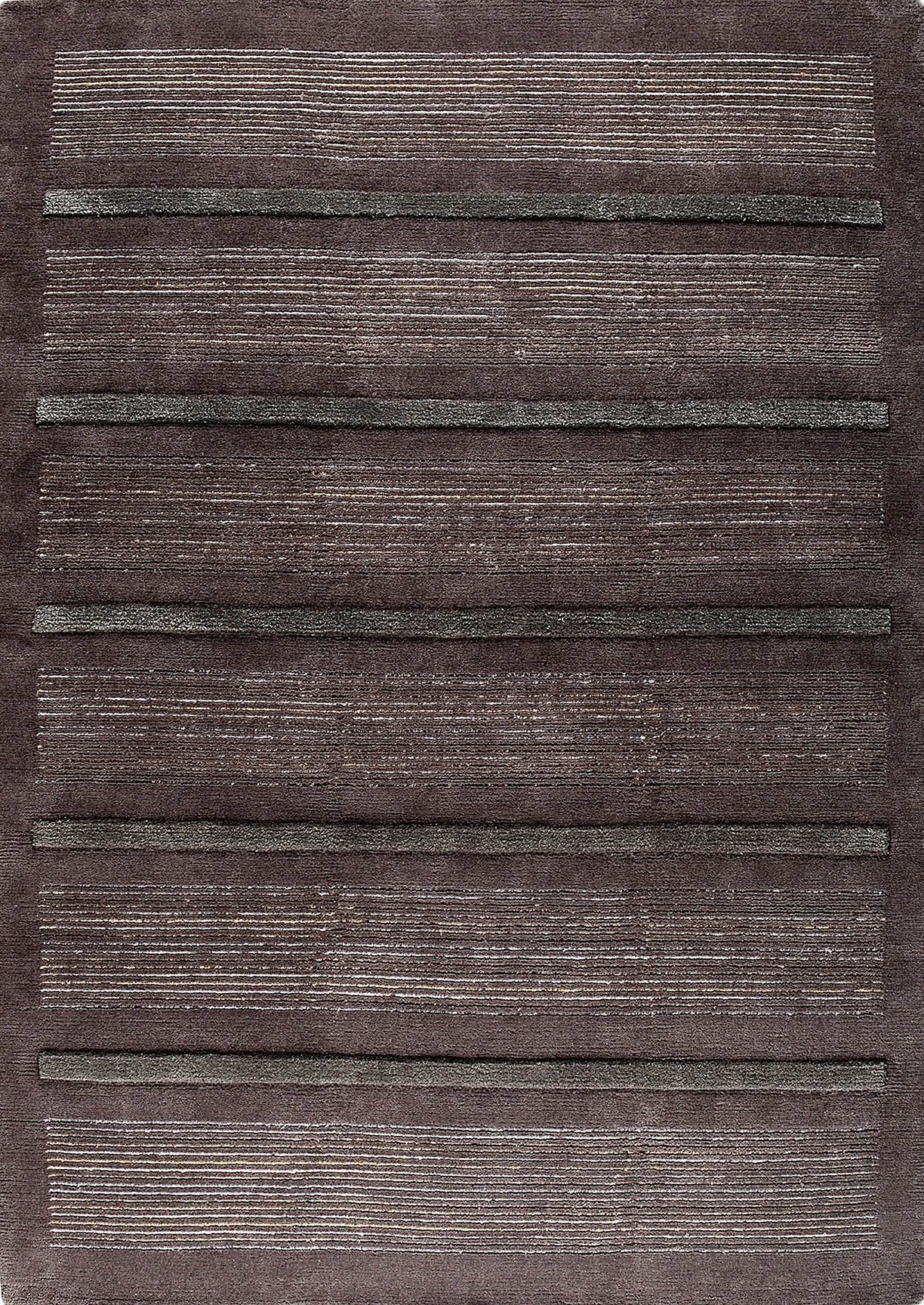 MAT Pico Boston Striated Knotted Contemporary Dark Grey Area Rug Carpet
