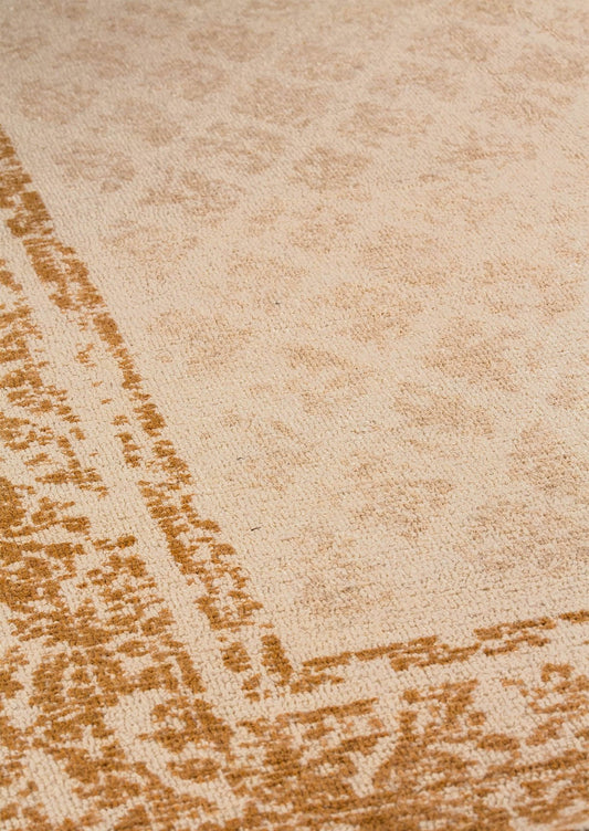 Modern Contemporary Geometric Abstract Border Mariam Corona Rust Wool Area Rug Carpet