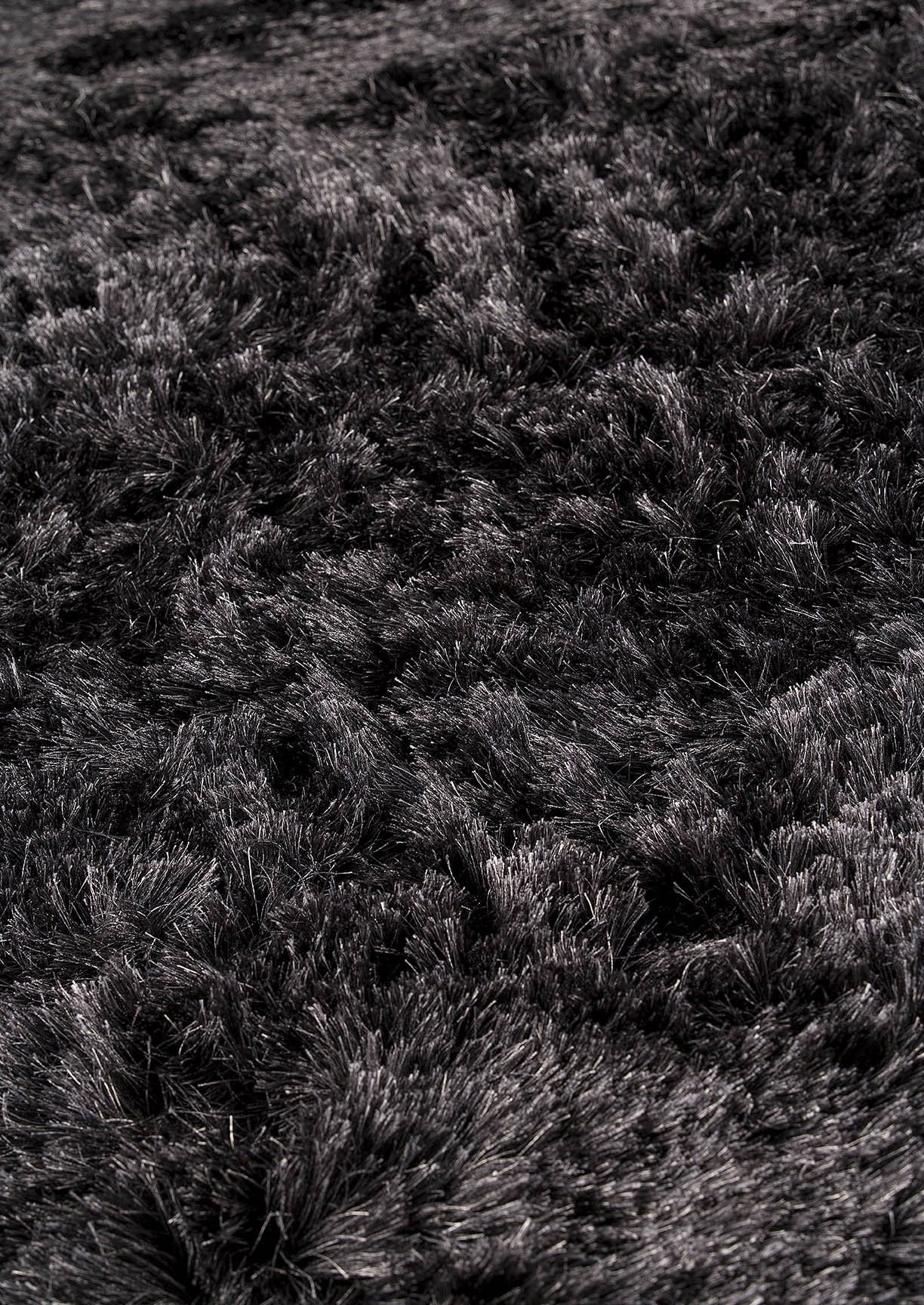 Luxury Soft and Silky Dubai Shaggy Charcoal Area Rug Carpet