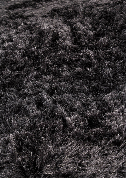 Luxury Soft and Silky Dubai Shaggy Charcoal Area Rug Carpet