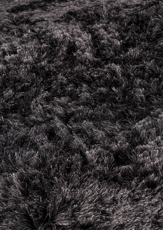 Luxury Soft and Silky Dubai Shaggy Charcoal Area Rug Carpet