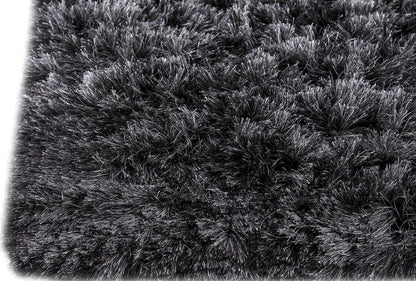 Luxury Soft and Silky Dubai Shaggy Charcoal Area Rug Carpet