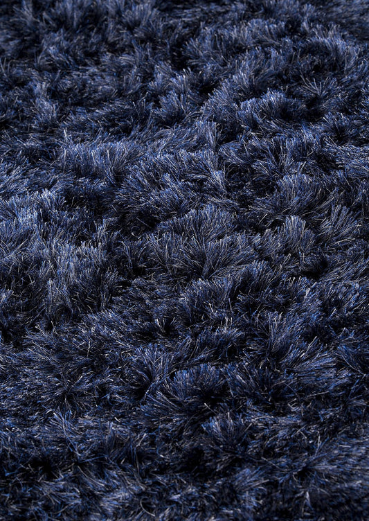 Luxury Soft and Silky Dubai Shaggy Navy Area Rug Carpet