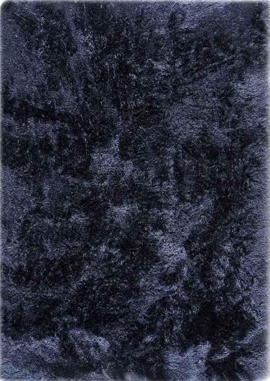 Luxury Soft and Silky Dubai Shaggy Navy Area Rug Carpet
