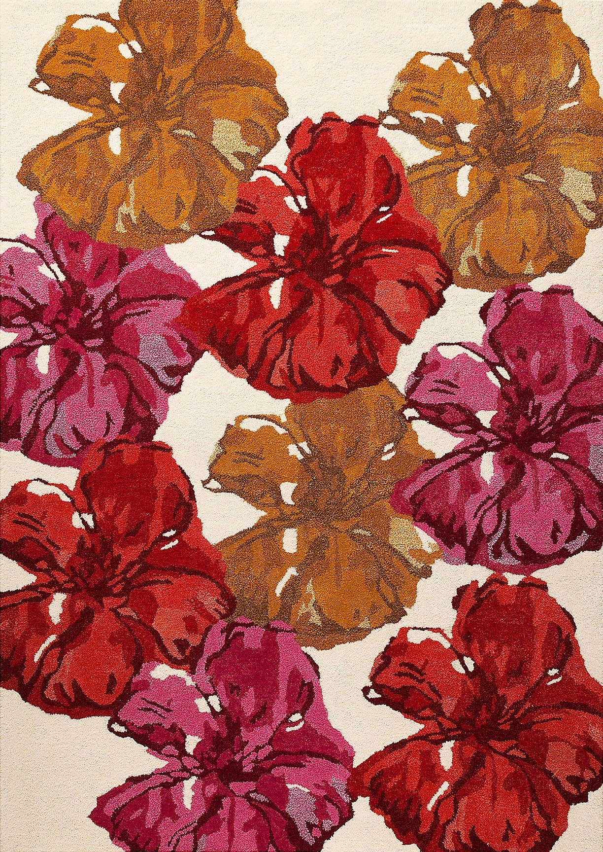 Hand-Tufted Stylized Floral Milano Fauna Spring Red/Rust Area Rug Carpet