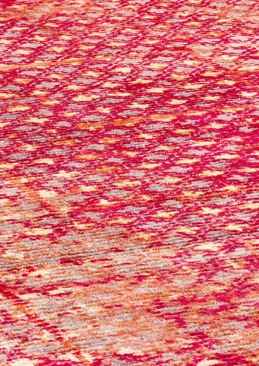 Contemporary Abstract Texture Border Shah Ferrara Red Area Rug Carpet