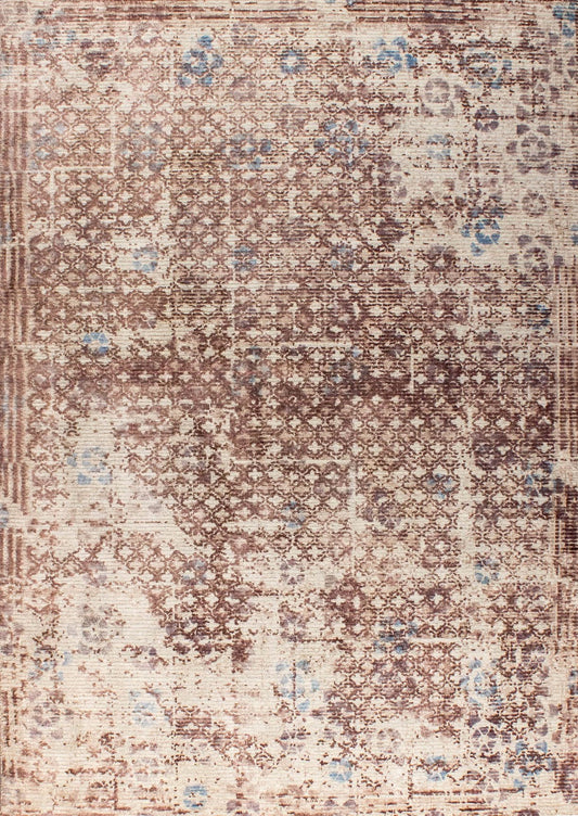 Transitional Contemporary Abstract Texture Border Shah Gela Beige/Grey Area Rug Carpet