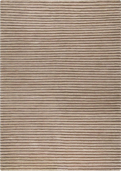 Hand Woven Striated Textured Surface Goa Beige Area Rug Carpet