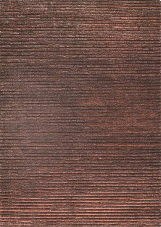 Hand Woven Striated Textured Surface Goa Brown Area Rug Carpet