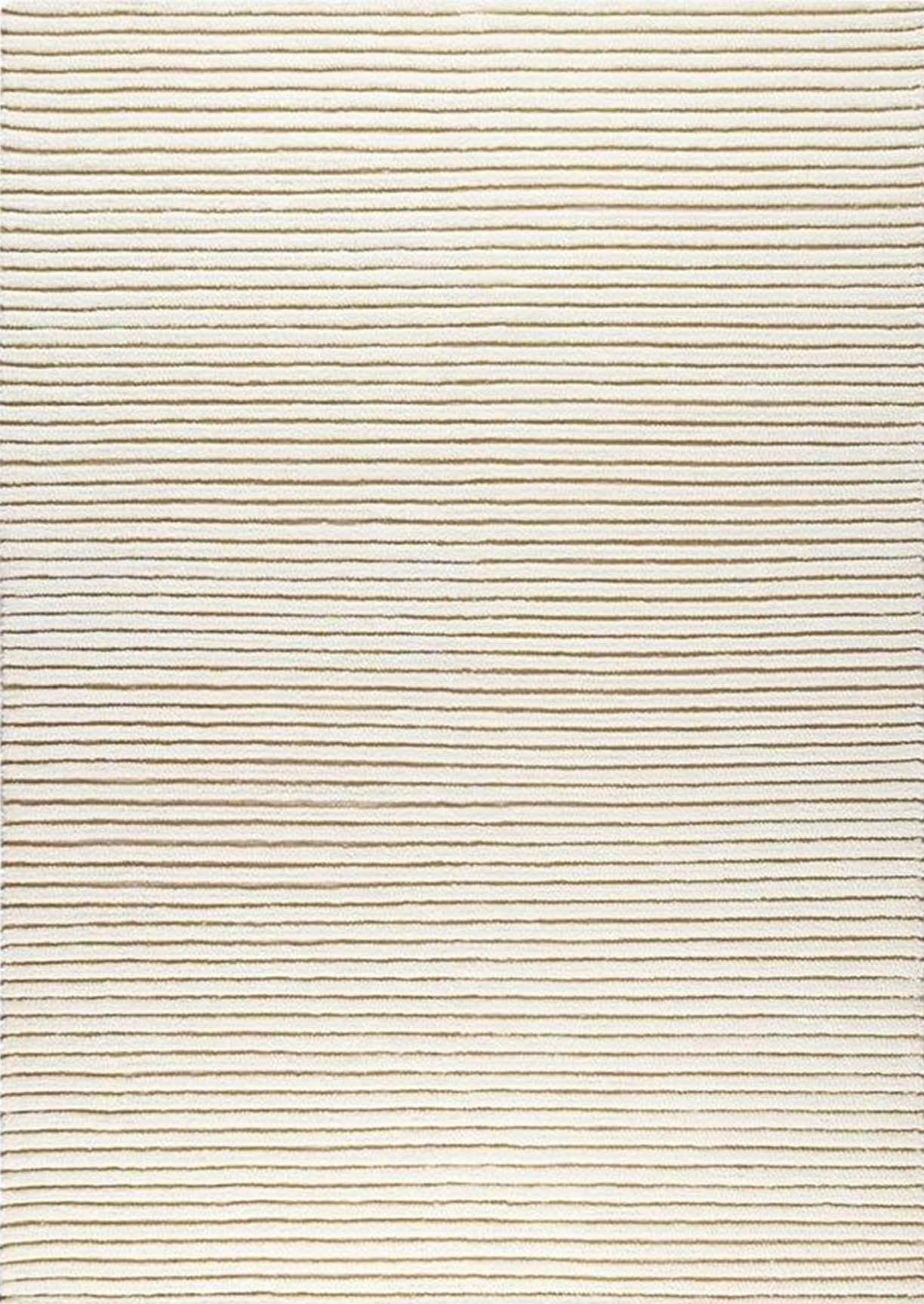 Hand Woven Striated Textured Surface Goa White Area Rug Carpet
