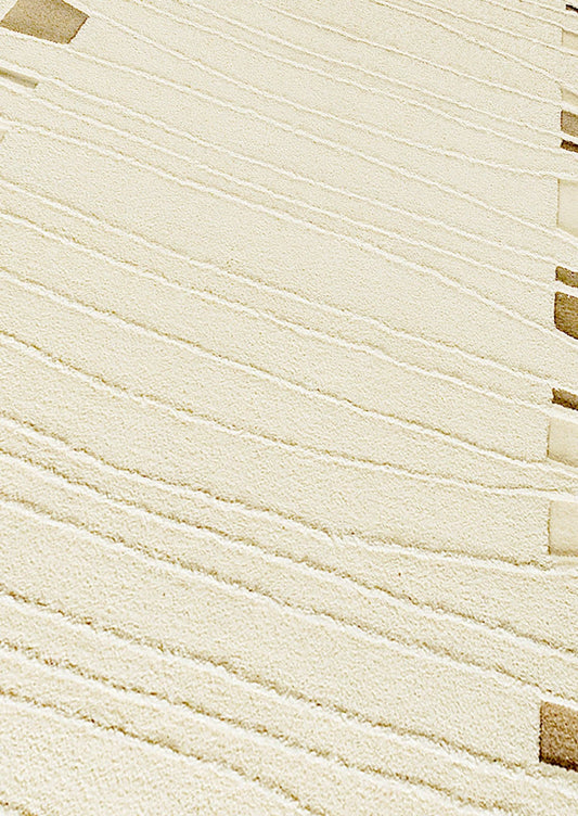Contemporary Abstract Hand Tufted Blanc Jamaica White Area Rug Carpet