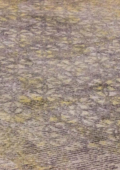 Contemporary Abstract Geo antiqued look Border Shah Kashmar Grey/Gold Area Rug Carpet