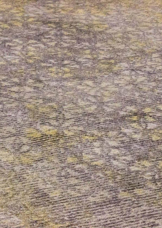 Contemporary Abstract Geo antiqued look Border Shah Kashmar Grey/Gold Area Rug Carpet