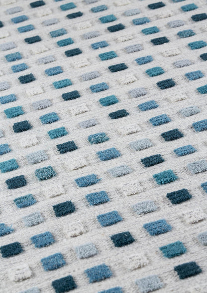 Hand-Woven High Low Geometric Border Khema1 Turquoise Area Rug Carpet,turquoise area rugs