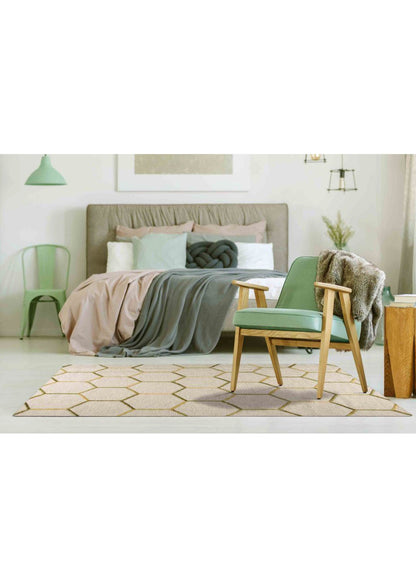 Hand Woven Area Rug, Green Area Rug, Gold Rug,  bedroom for area rug, Persian rug, cowhide rug, 5x7 rug, washable rug
