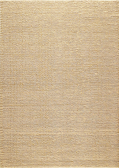 Hand-Woven Loop Texture look Ladhak Beige Area Rug Carpet
