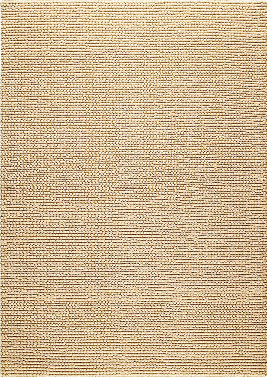 Hand-Woven Loop Texture look Ladhak Beige Area Rug Carpet