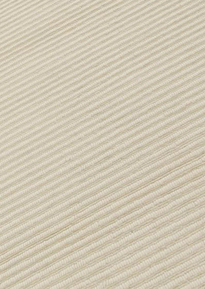 Hand Knotted Pico Manchester Striped Contemporary White Area Rug Carpet