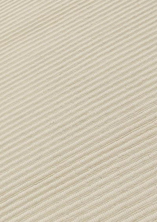 Hand Knotted Pico Manchester Striped Contemporary White Area Rug Carpet