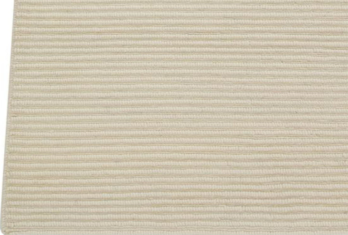 Hand Knotted Pico Manchester Striped Contemporary White Area Rug Carpet