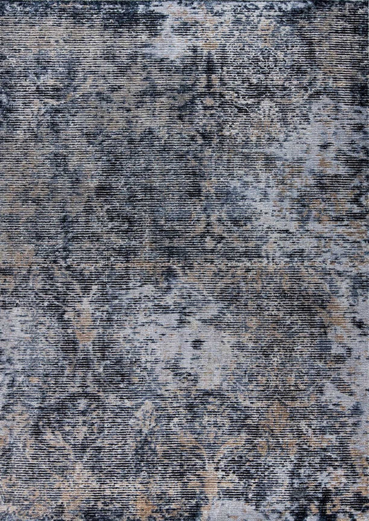 Modern Contemporary Shah Mehran Dark Grey Area Rug Carpet
