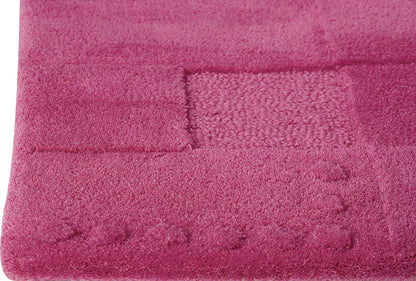 Hand-Tufted Geometric Vinson Miami Fuchsia Area Rug Carpet