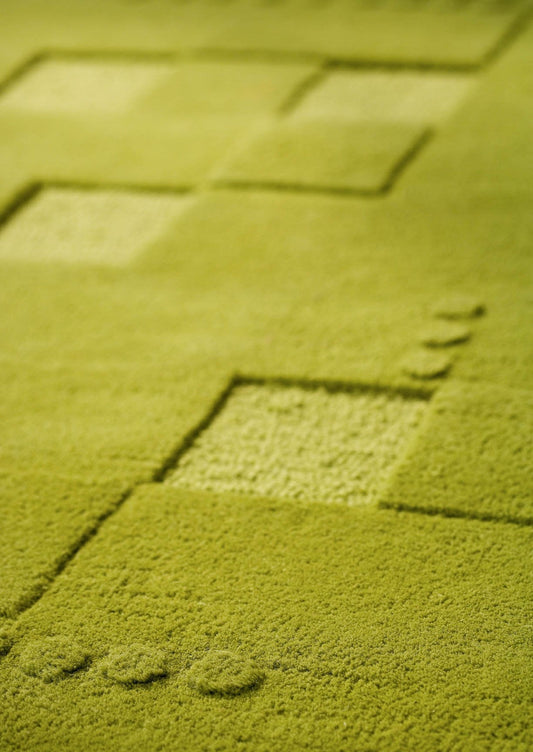 Hand-Tufted Geometric Vinson Miami Green Area Rug Carpet
