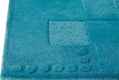 Hand-Tufted Geometric Vinson Miami Turquoise Area Rug Carpet