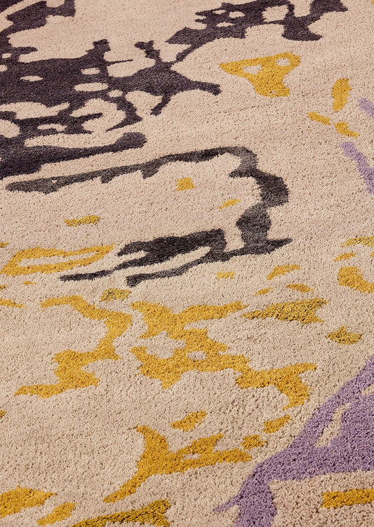 Hand-Tufted Abstract Milano Mistral Grey/Gold Area Rug Carpet