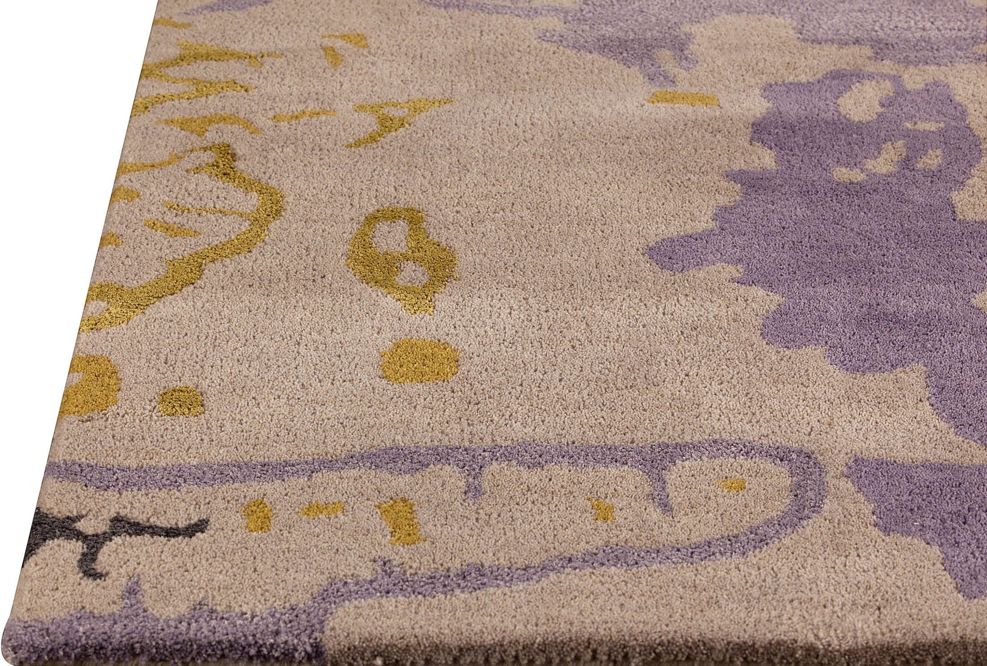 Hand-Tufted Abstract Milano Mistral Grey/Gold Area Rug Carpet