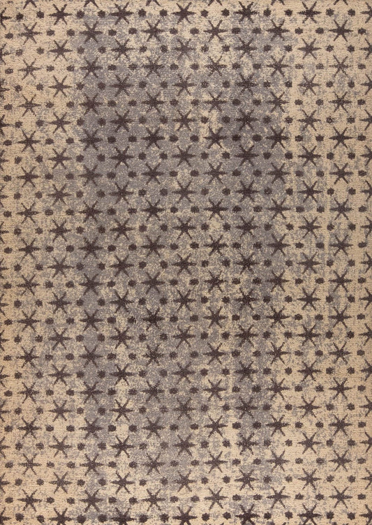 Modern Contemporary Abstract Star Mariam Modesto Beige/Grey Wool Area Rug Carpet