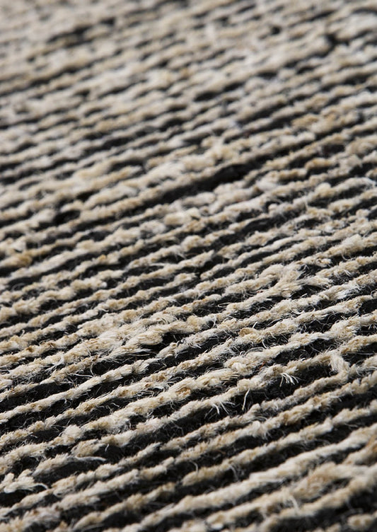 Hand-Knotted Textured Look Feel Nature White Black Area Rug Carpet Sale