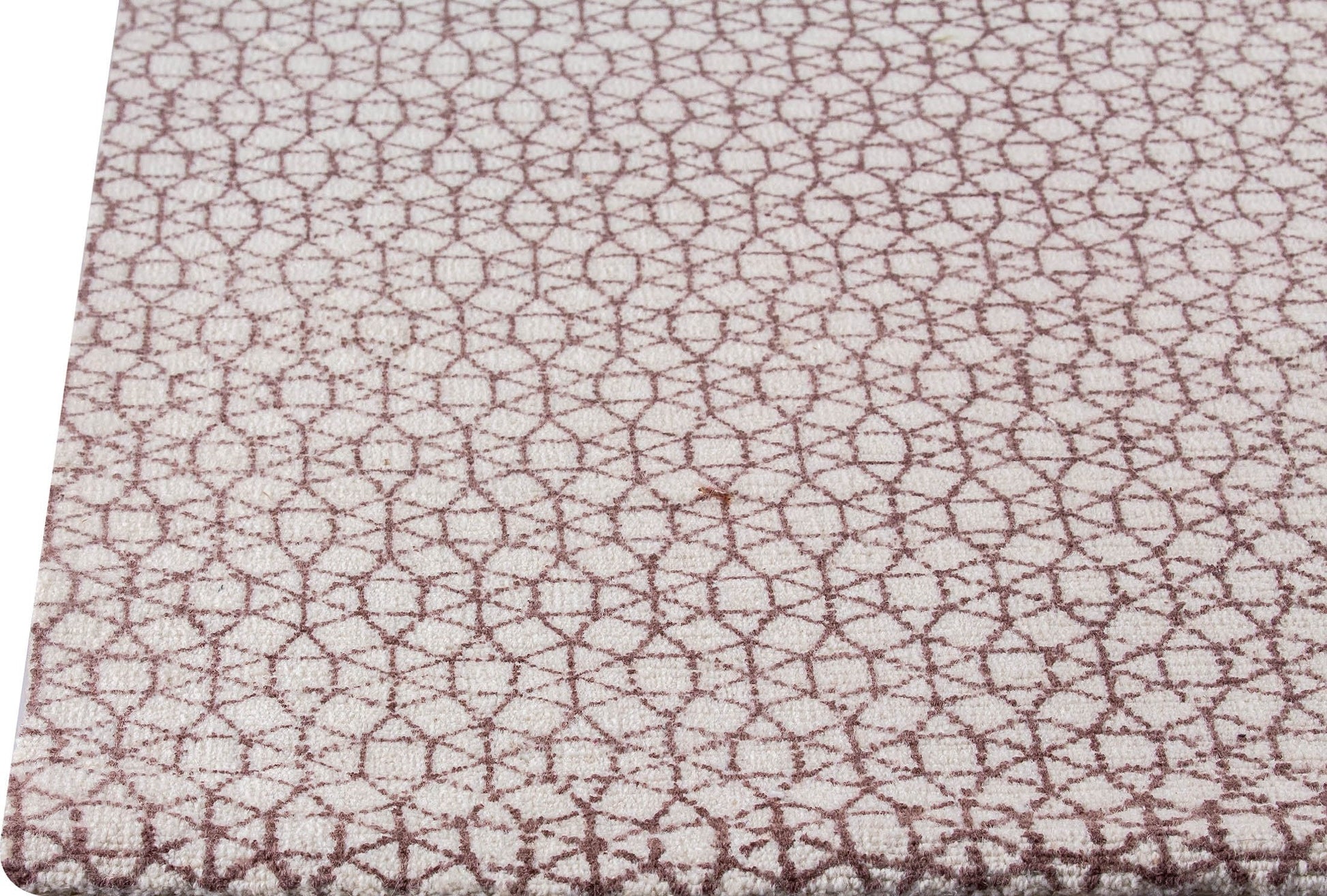 Modern Contemporary Geometric Mariam Norman Brown Wool Area Rug Carpet
