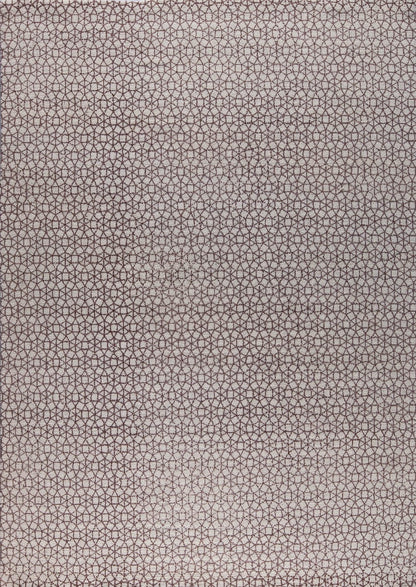 Modern Contemporary Geometric Mariam Norman Brown Wool Area Rug Carpet