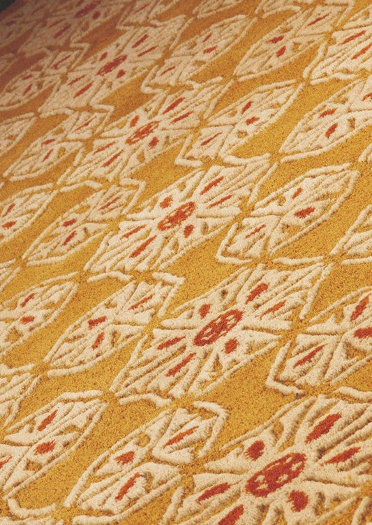 Hand-Tufted Floral Motif Milano Normandie Gold Area Rug Carpet