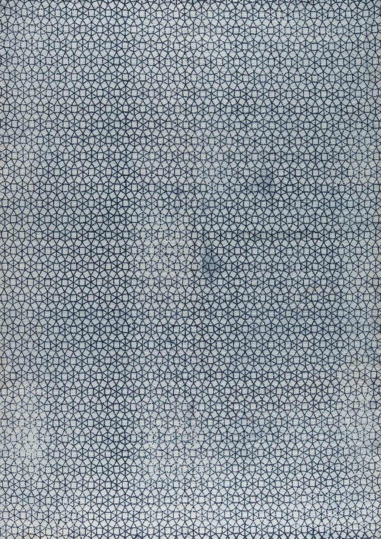 Modern Contemporary Geometric Mariam Norman Grey Wool Area Rug Carpet