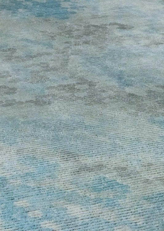 Modern Contemporary Medallion Shah Omaha Blue/Beige Area Rug Carpet