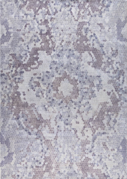 Modern Contemporary Medallion Shah Omaha Grey/Blue Area Rug Carpet