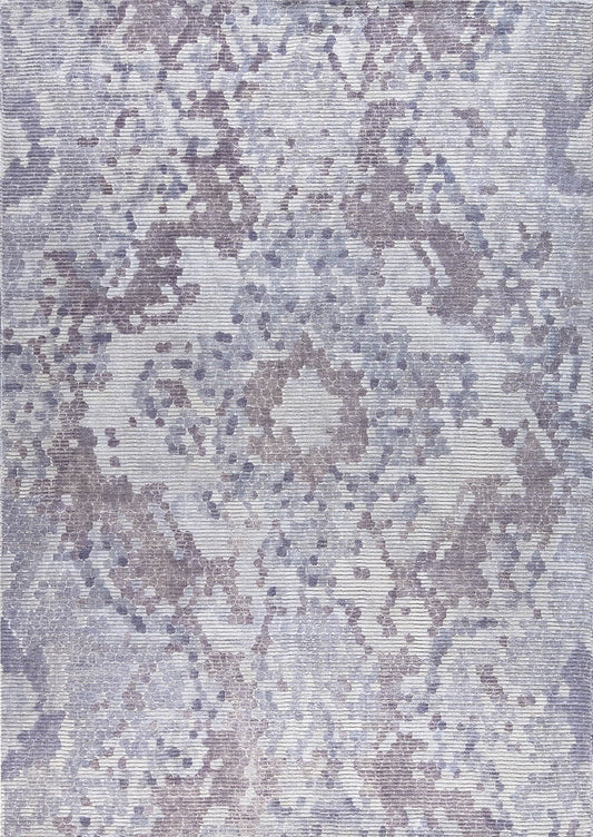 Modern Contemporary Medallion Shah Omaha Grey/Blue Area Rug Carpet