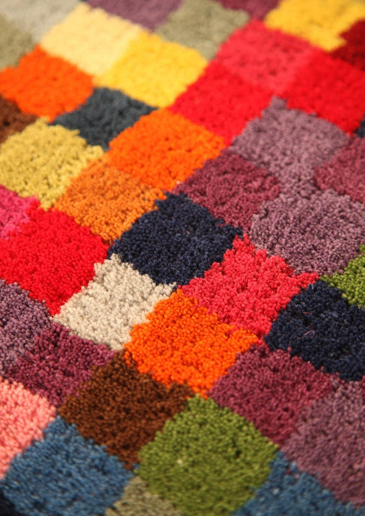 Pixilation Geo Hand Tufted Blanc Optima Multi Area Rug Carpet