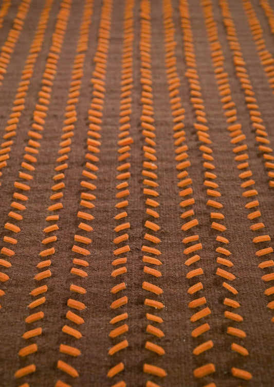 Hand Woven Textured Kea Palmdale Brown Area Rug Carpet