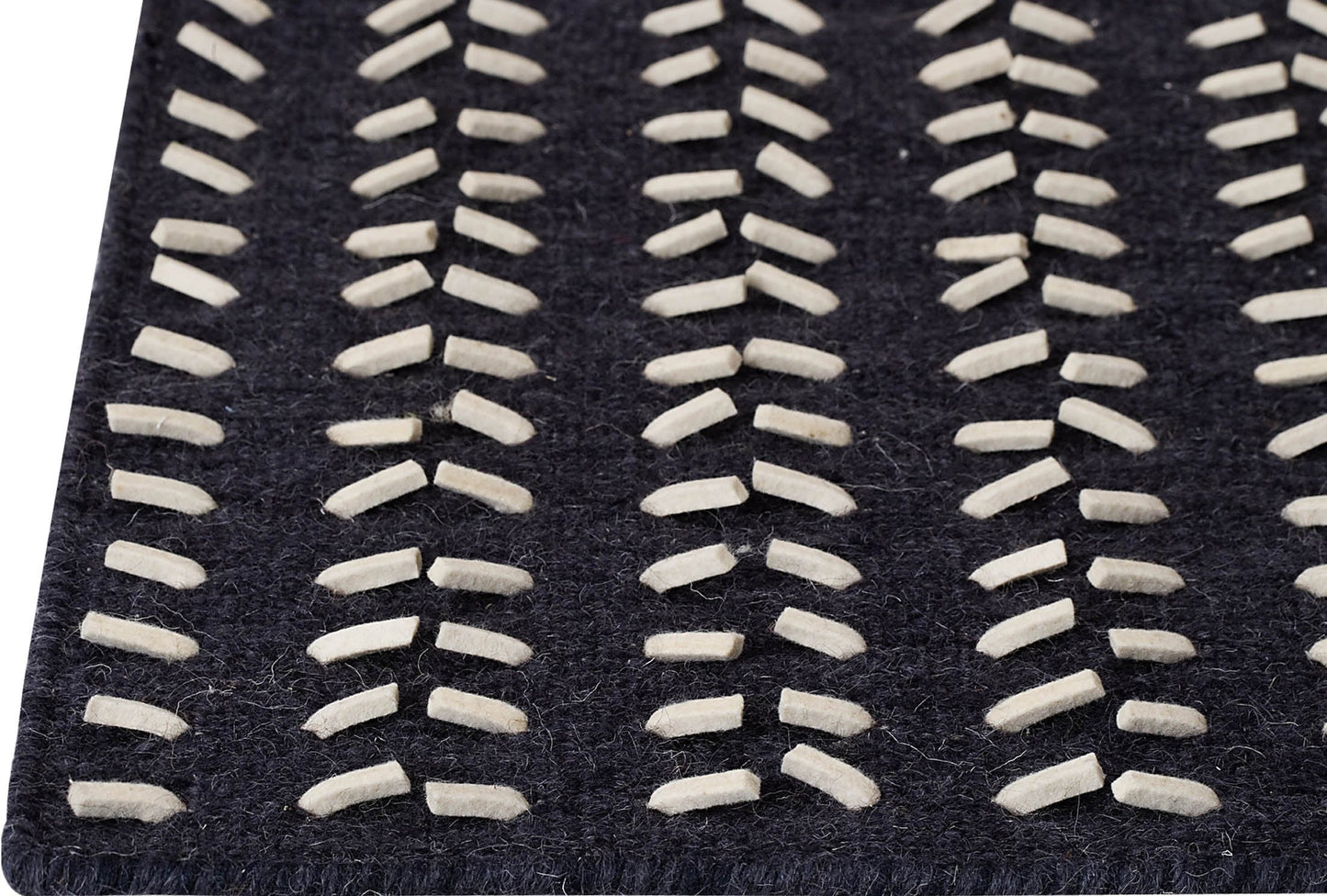 Hand Woven Textured Kea Palmdale Charcoal/White Area Rug Carpet