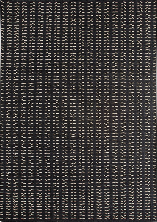 Hand Woven Textured Kea Palmdale Charcoal/White Area Rug Carpet