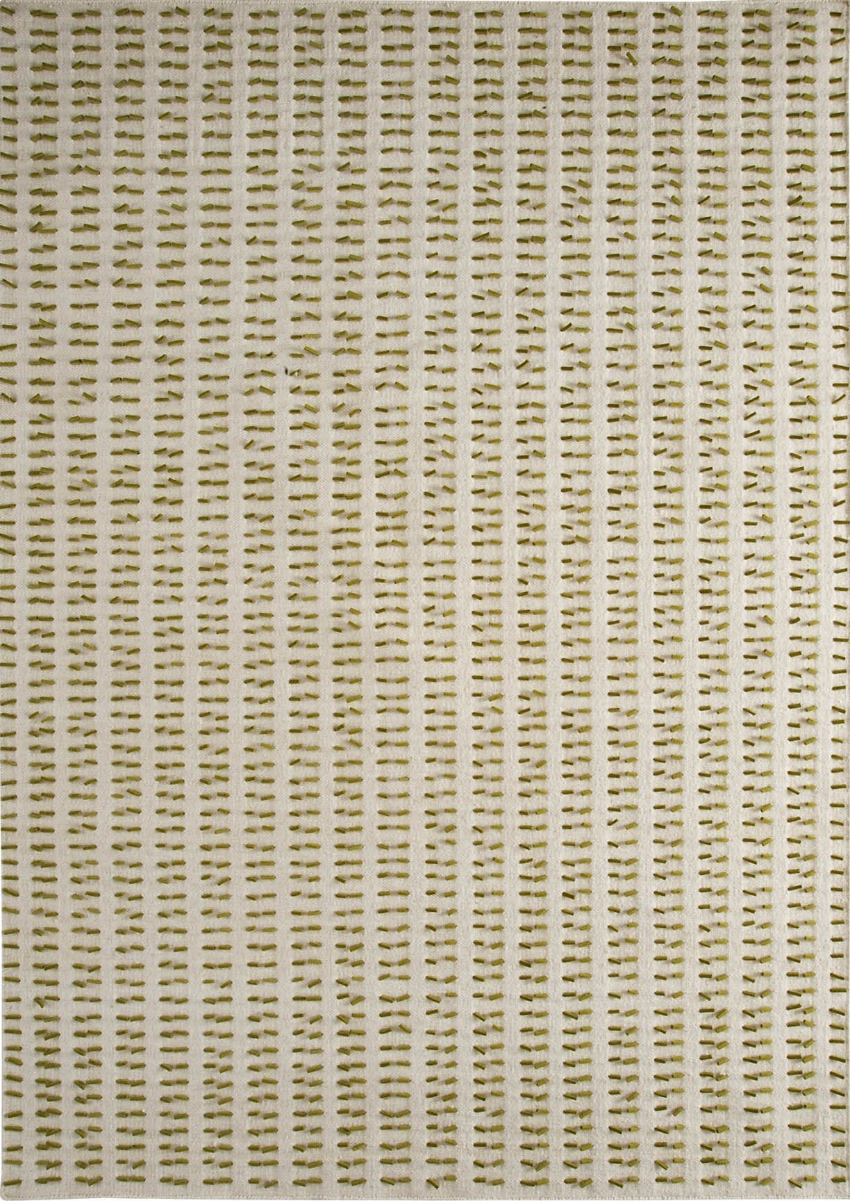 Hand Woven Textured Kea Palmdale White/Green Area Rug Carpet