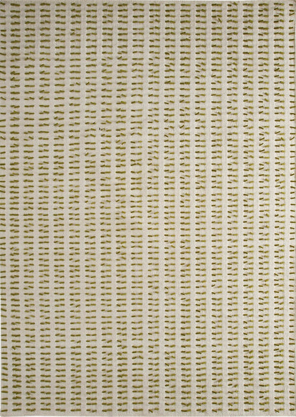 Hand Woven Textured Kea Palmdale White/Green Area Rug Carpet