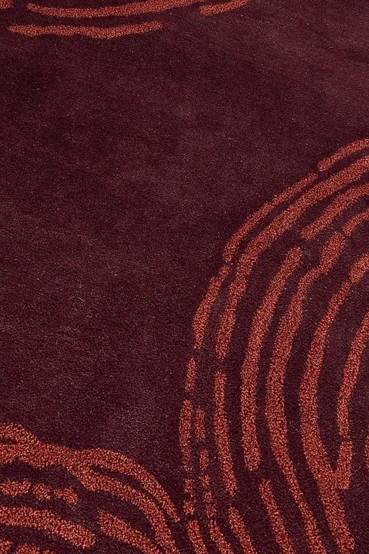 Hand Tufted Abstract Vinson Pamplona Plum Area Rug Carpet