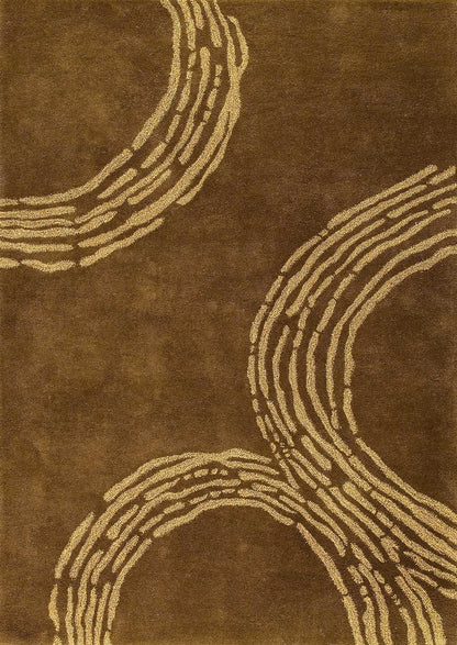 Hand Tufted Abstract Vinson Pamplona Olive Green Area Rug Carpet
