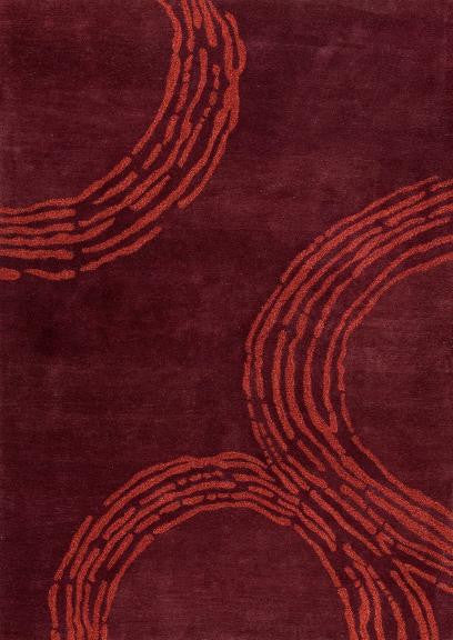 Hand Tufted Abstract Vinson Pamplona Plum Area Rug Carpet